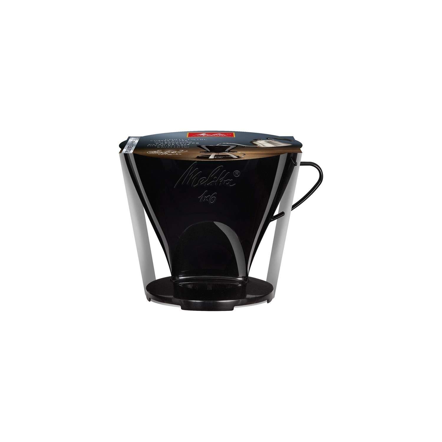 Melitta Coffee Holder for Filter Bags, Coffee Filter 1 x 6 Standard, Plastic, Black, 217571