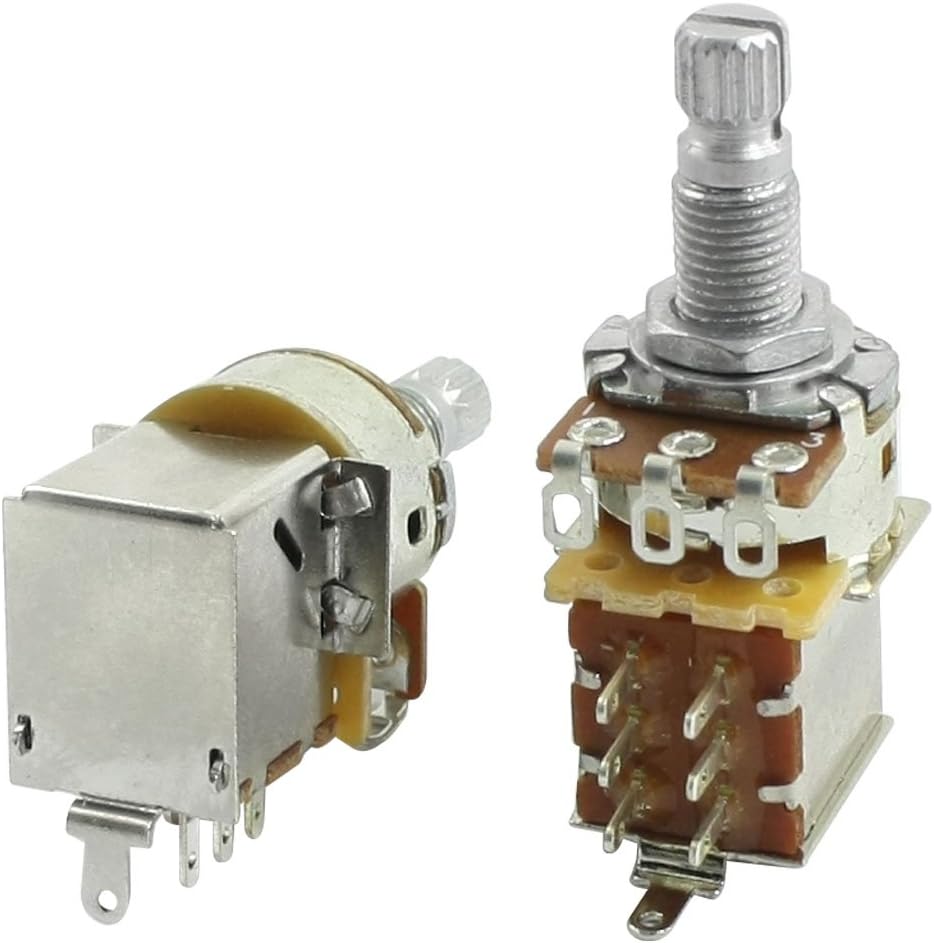 IIVVERR B500K Push Pull Guitar Control Pot Potentiometer 500K Ohm 2 Pcs (B500K Push Pull Guitar Control Pot Potenciómetro Pot 500K Ohm 2 Pcs