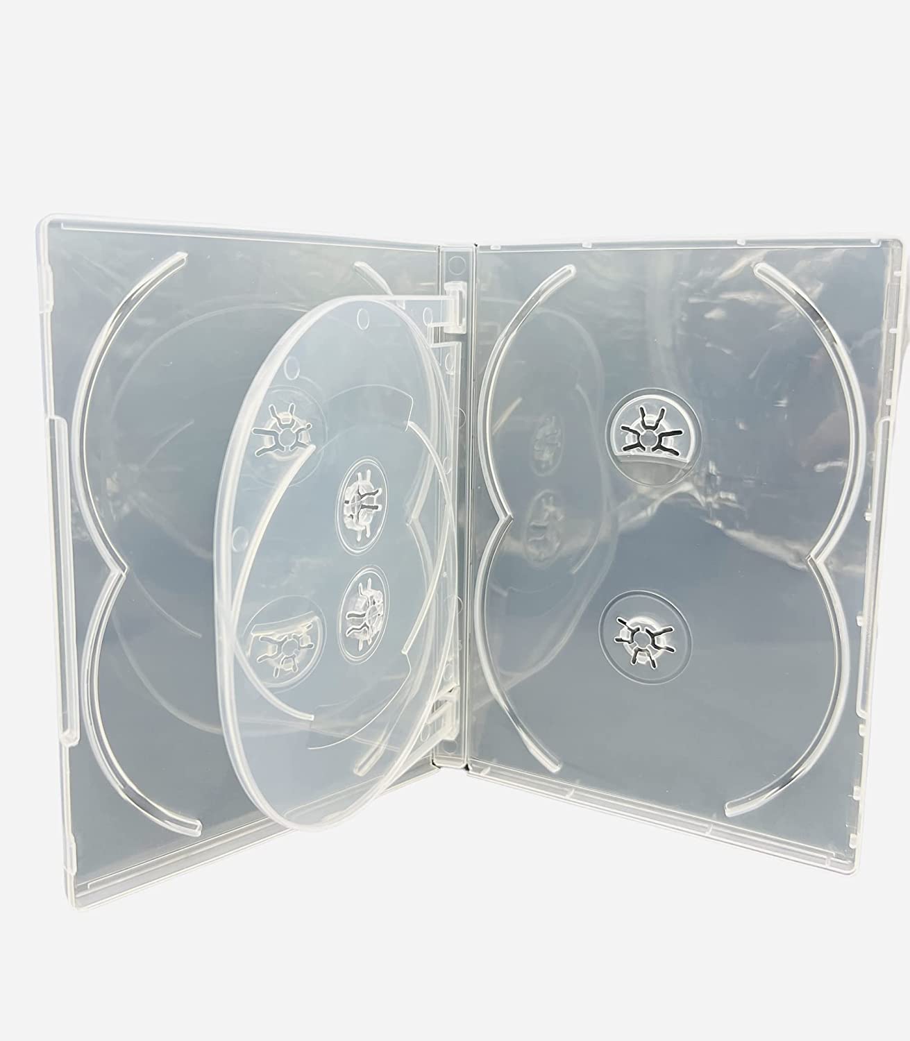 Vision Media® - 6 Way Multi Super Clear DVD/CD Case (3pcs) 14mm Spine