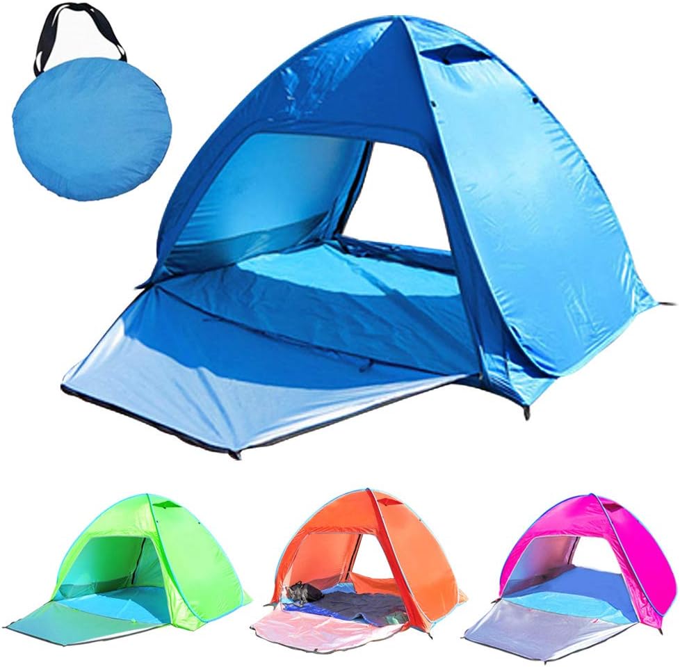 Eanpet Beach Tent Pop Up Sun Shelter for 2 Person - UV Protection Outdoor Camping Fishing Tent with Zipper Doors and Windows