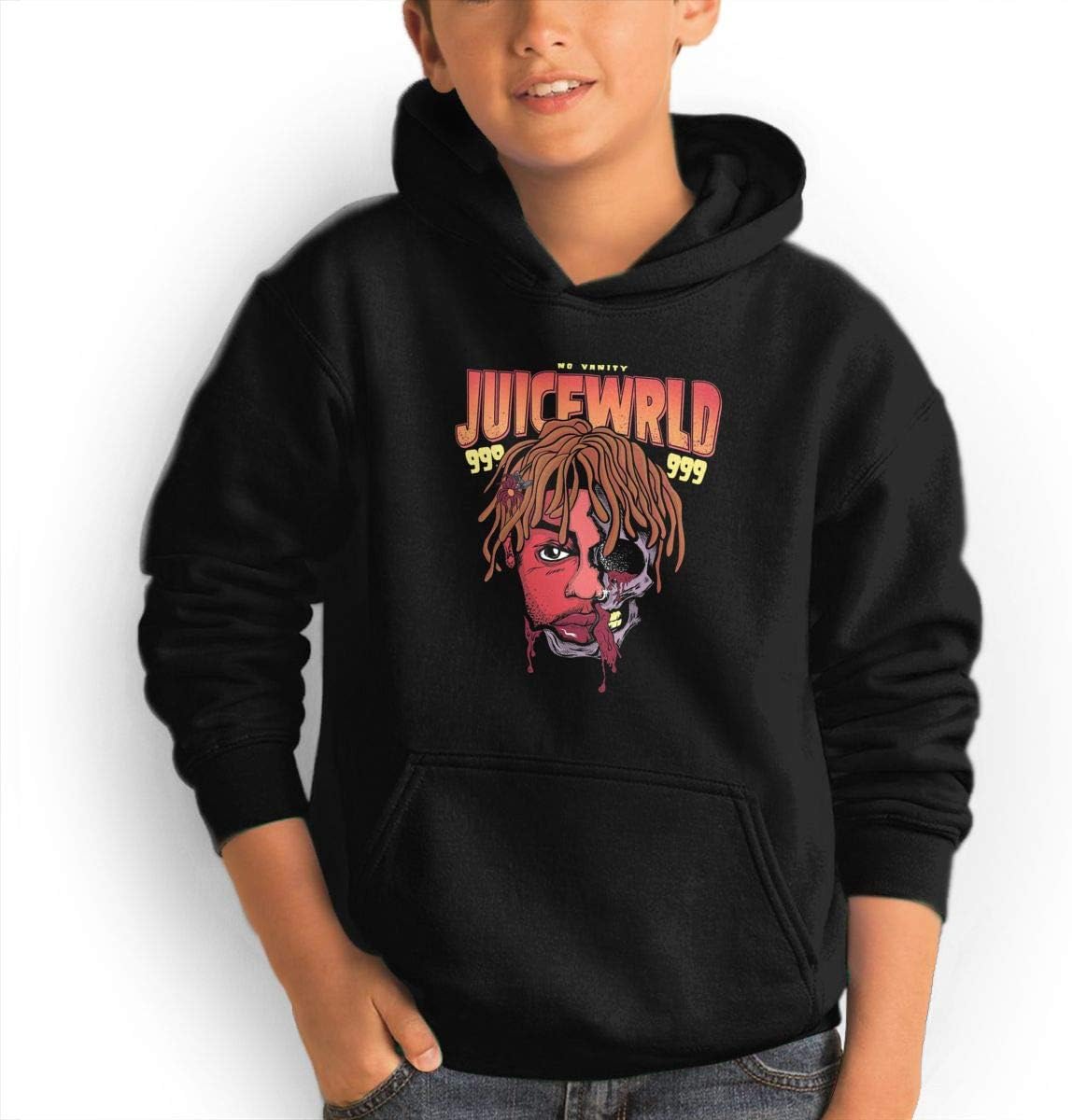 Bahuluo Boys Teens Youth Graphic Hoodie Sweatshirt - Juice WRLD Skull Poster