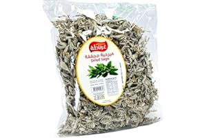 MURJAN Dried Sage Leaves 7 oz (200g) Whole Loose Leaf Sage, Great for Tea, Cooking and Food Flavoring, Natural & Authentic Product of Jordan – No Additives or Preservatives