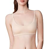 Zoe Jacobs Organic Cotton Bra for Women, Wireless Scoop Neck T-Shirt Bra, Seamless Padded Bra for Small Breasted Women