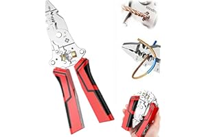 16 in 1 Wire Stripper Twister Tool for Cutting and Pulling Wires,Cable Scissors,Voltage Tester Pliers,Multifunctional Foldabl
