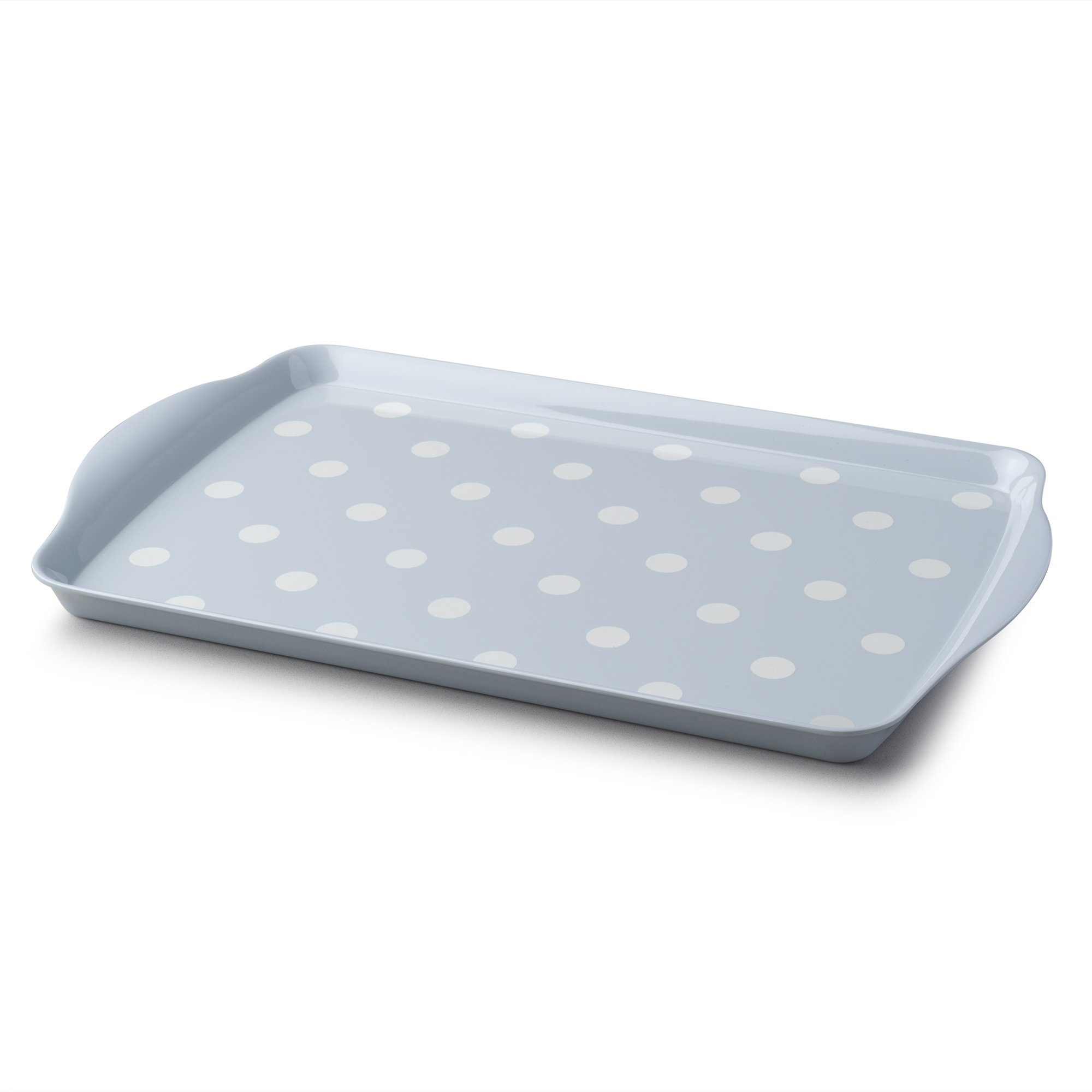 Zeal Melamine Dotty Serving Design Tray (38x24cm) Duck Egg Blue
