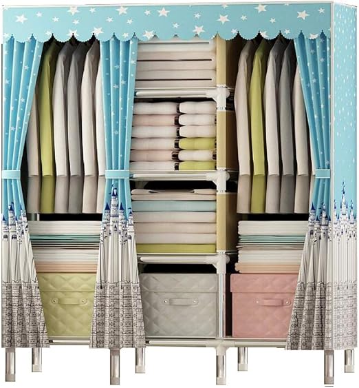 Hmeigui Kleiderschrank Regal Schrankregale Polyester