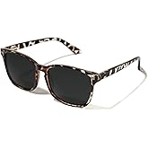 TIJN Polarized Sunglasses for Womens and Mens,Classic Square Frames Shades for UV Protection, Stylish and Trendy Sunnies
