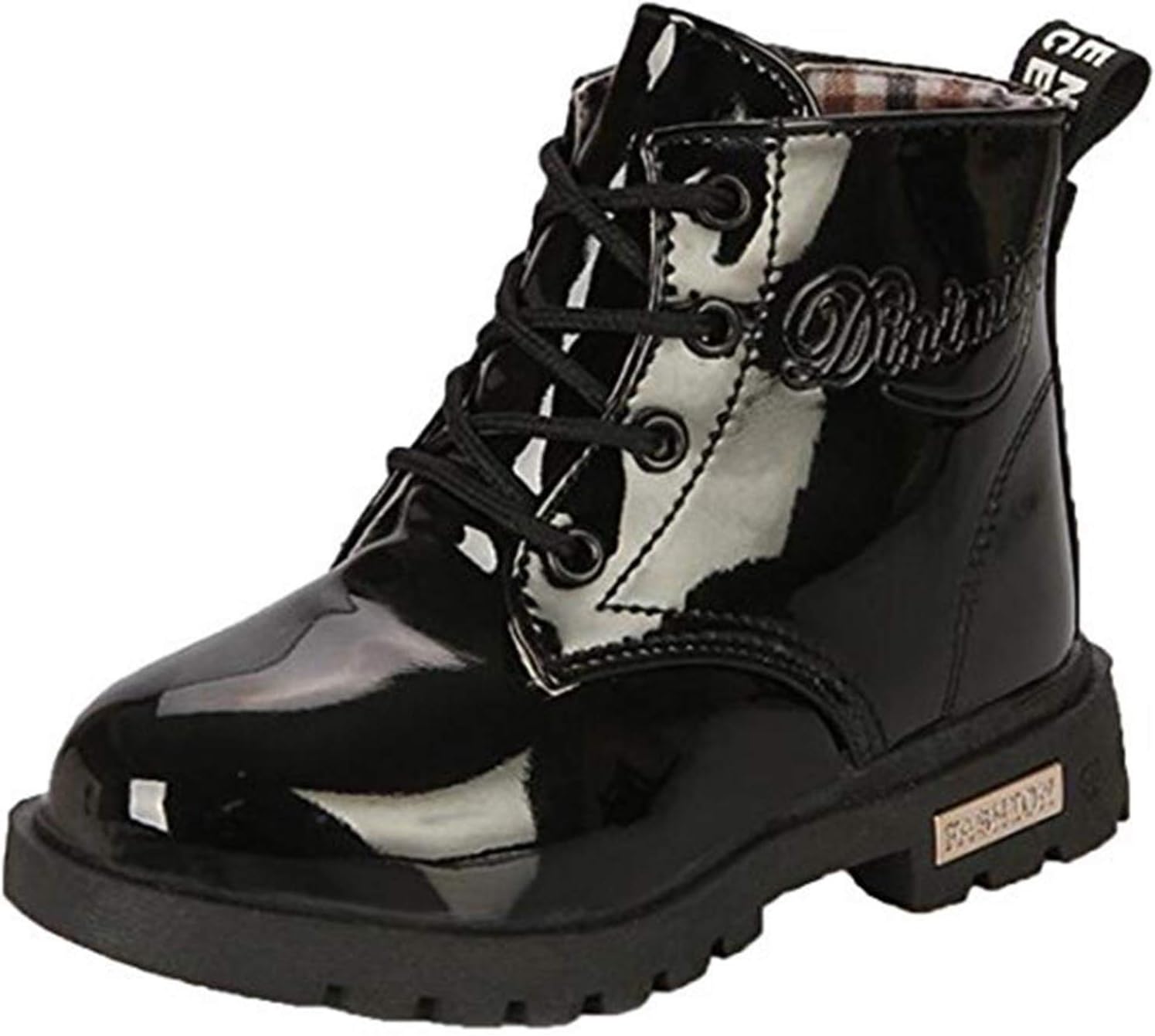 Boy's Girl's Waterproof Lace-Up Short Ankle Boots(Toddler/Little Kid/Big Kid)
