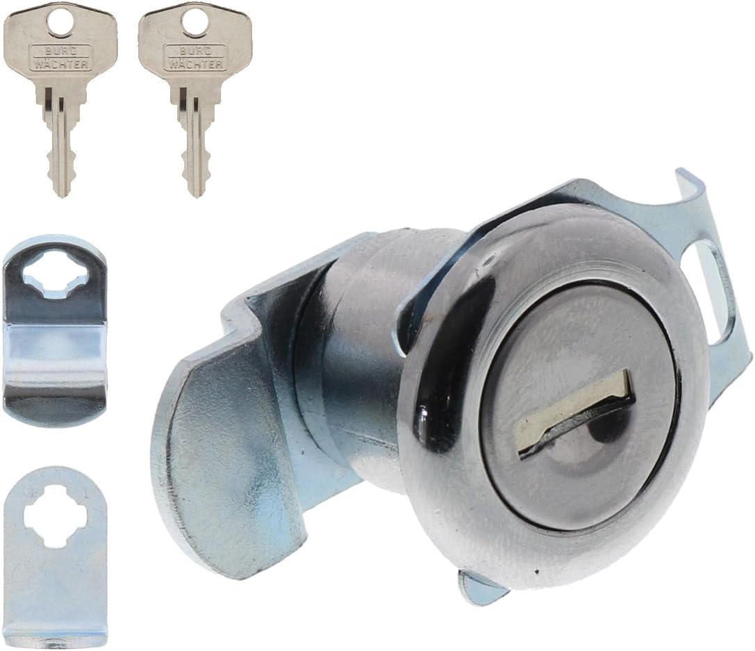 Burg Wächter Replacement Cylinder for Cam Lock for Letter Box for Material Thickness of 1 to 2 mm, Chrome-Plated, ZBK 71 SB, 1 Supplied - Image 4