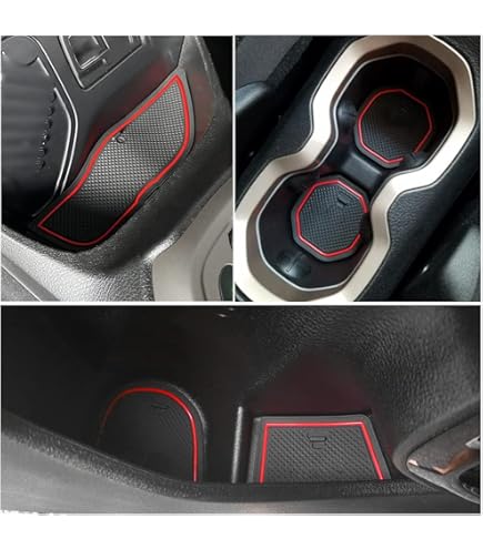 Embellecedor ABS Interior Coche Tiras Decorativas Para Jeep Renegade 2018-2023 - Marco GPS, Color Fibra De Carbono, Fácil Instalación Instalación Sin Herramientas