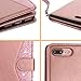 iPhone 8 Plus Case,iPhone 7 Plus Case,Dailylux iPhone 7 Plus Wallet Case Premium PU Leather+TPU inner shell Flip Case With 9 Card Slot Cover for iphone 8 Plus/7 Plus 5.5 inch-Bling Rose Gold