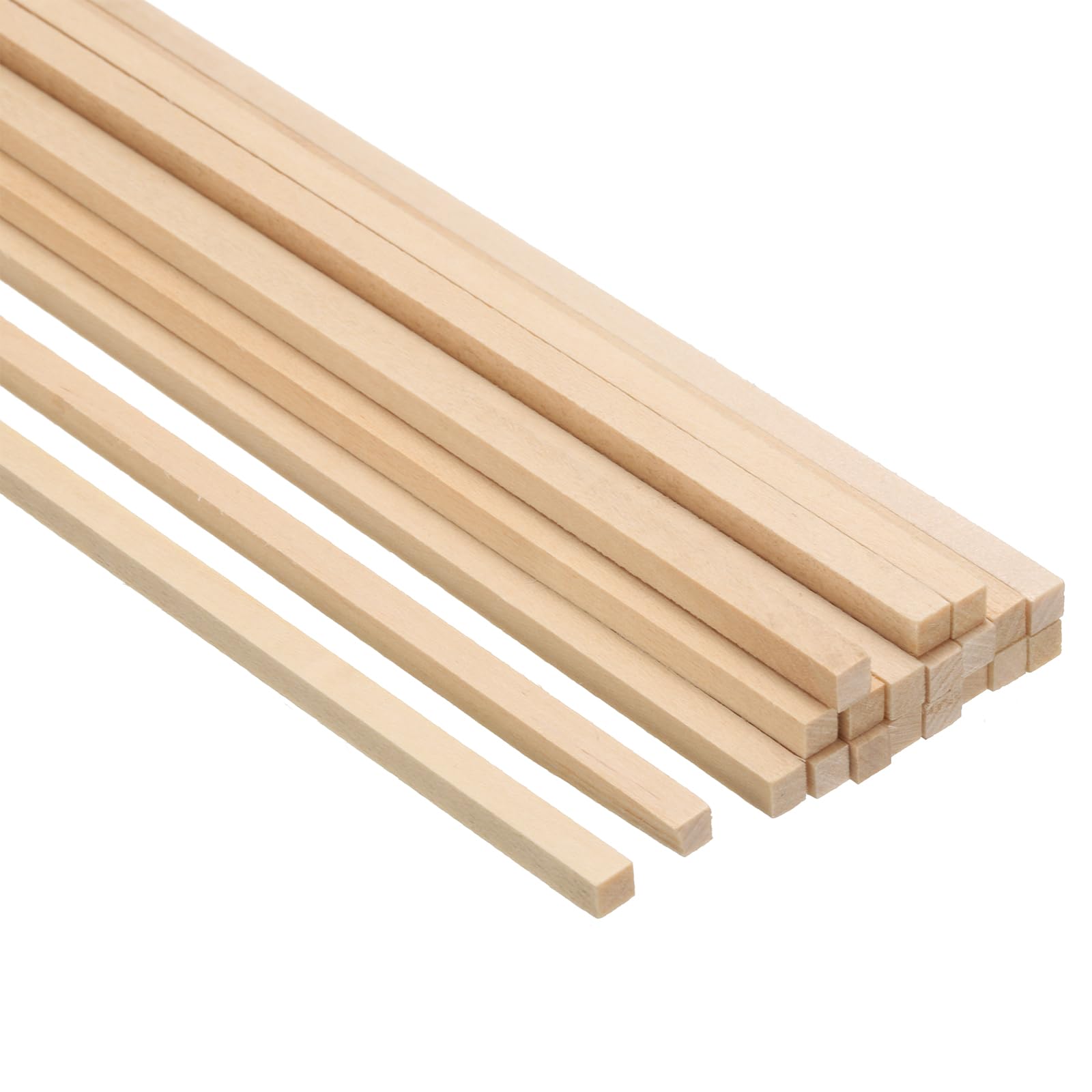 PATIKIL 3/16 Inch Dowel Rods Wood Sticks, 20 Pcs 12 Inch Long Square Wooden Dowels Unfinished Hardwood Sticks for Craft DIY Supplies
