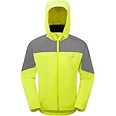 Ettore Mens Waterproof Cycling Jacket With Removable Hood Breathable High Visibility - Hybrid Glow - Yellow