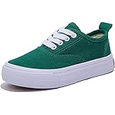 OPOEE White Boys and Girls Low Top Sports Shoes Lace up Canvas Children's Shoes Comfortable and Lightweight Skateboarding Shoes Toddler Shoes