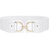 TRIWORKS Women Wide Elastic Waist Belt Fashion Stretchy Belt for Dresses