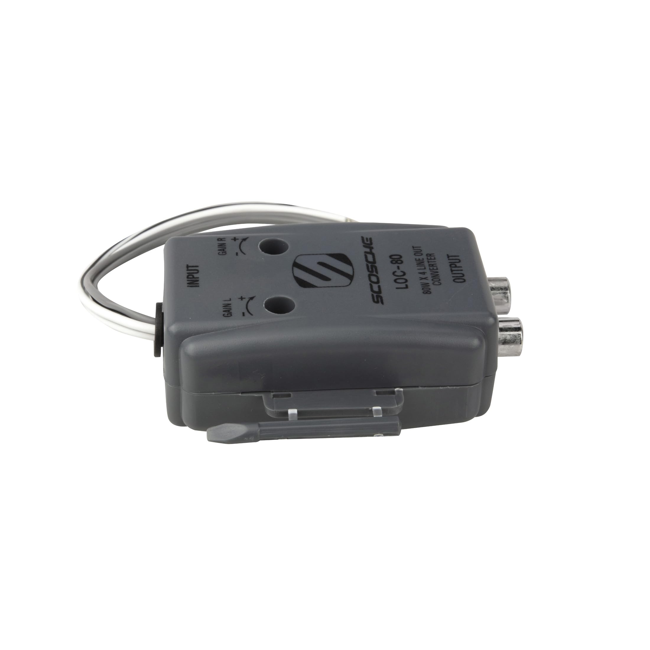 Scosche LOC80 Line Output Converter - 2 Channel High/Low RCA Converter Car Audio - Ideal for Subwoofer Amp - Line Level Converter for Car Stereo Amplifier - Easy Installation - Quality Sound