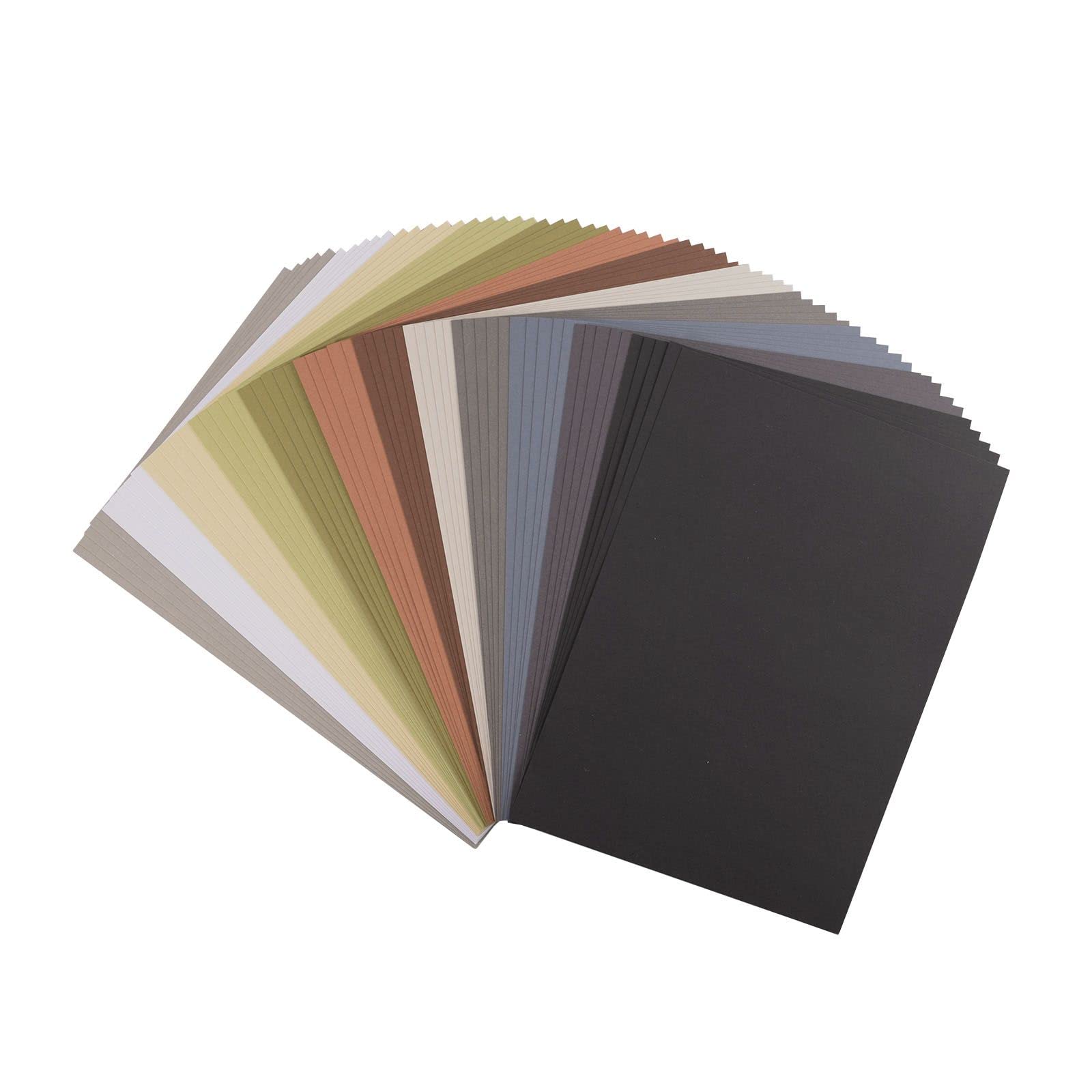 Florence Cardstock Smooth Multicoloured - Coloured Card Making Supplies A4 - Earth Tones - 22 x 5 Sheets - Coloured Paper for Scrapbooking, Card Making and Other Paper Crafts - 216 GSM