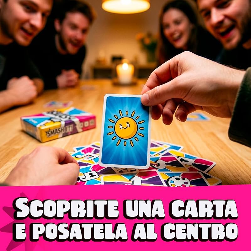 Smash It – Gioco da Tavolo per Famiglia e Amici – Gioco di Carte di rapidità e Divertimento – da 2 a 8 Giocatori – Partite da 10 Minuti – Idea Regalo - Il Gioco da Viaggio Ideale
