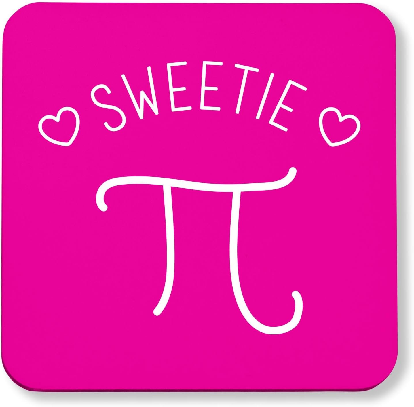 Hippowarehouse Sweetie pi pack of 2 coasters gloss finish durable backing 9cm x 9cm