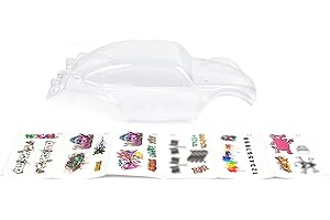 SummitLink Custom Body Clear Unpainted with Stickers Compatible for 1/10 Scale RC Car or Truck (Truck not Included) STB-C-01