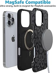 Casely Black Leopard iPhone 16 Pro Max Case Bold