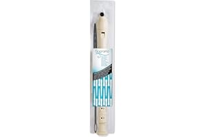 Maped Soprano Recorder and Cleaning Rod with Baroque Fingering, Assorted Colors (040702)