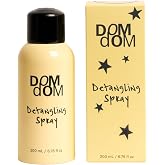 Dom Dom Detangling Spray, Heat Protectant, Wet &amp; Dry Hair Detangler, 6.76oz | Lightweight leave in with panthenol &amp; hydrolyzed sweet almond, preps hair for heat styling, refreshes dry curls &amp; waves