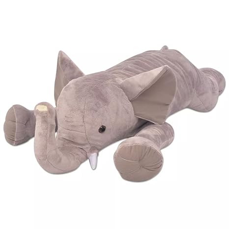 Festnight Elefant Kuscheltier Plüschtier XXL 120 cm Plüsch-Elefante Kinder Spielzeug Geschenk für Baby Kinder - Grau