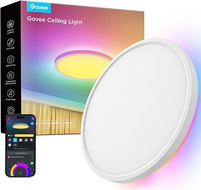 Govee LED Ceiling Light 2400LM RGBIC Flush Round Ø30cm 24W Smart