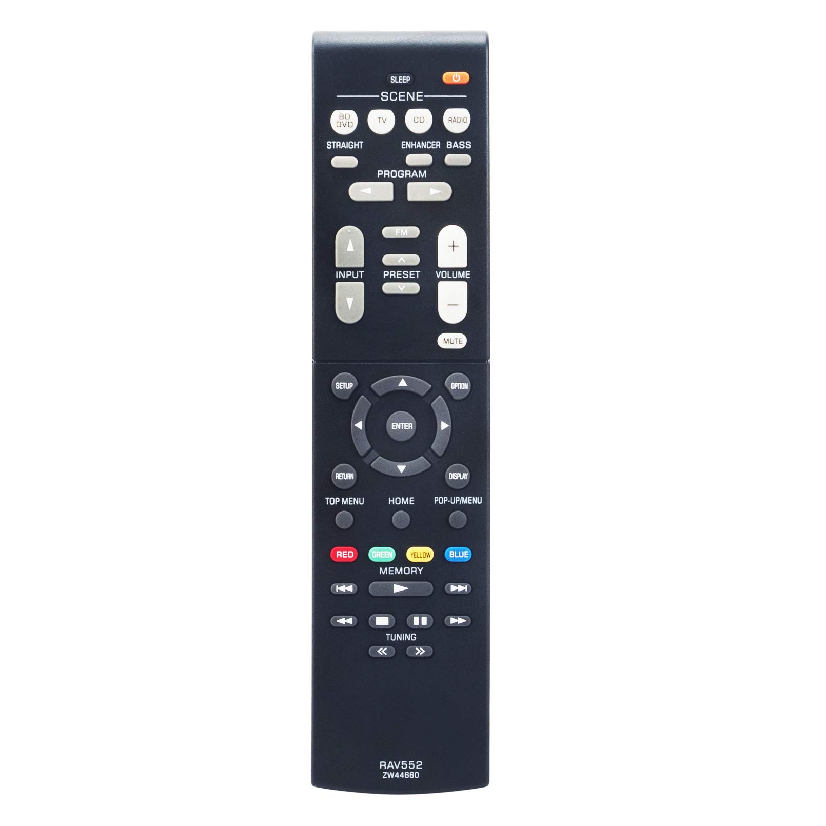 ALLIMITY RAV552 Remote Control Replace fit for Yamaha DVD AV Receiver HTR-2071 RX-V283 YHT-1840 HTR2071 RXV283 YHT1840