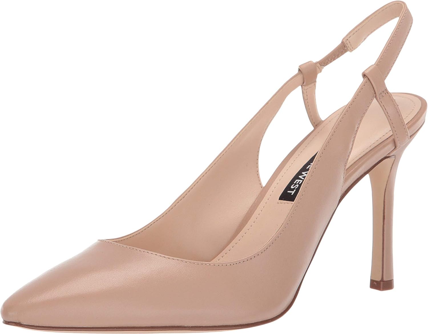 nine west toffee vinyl slingback pumps