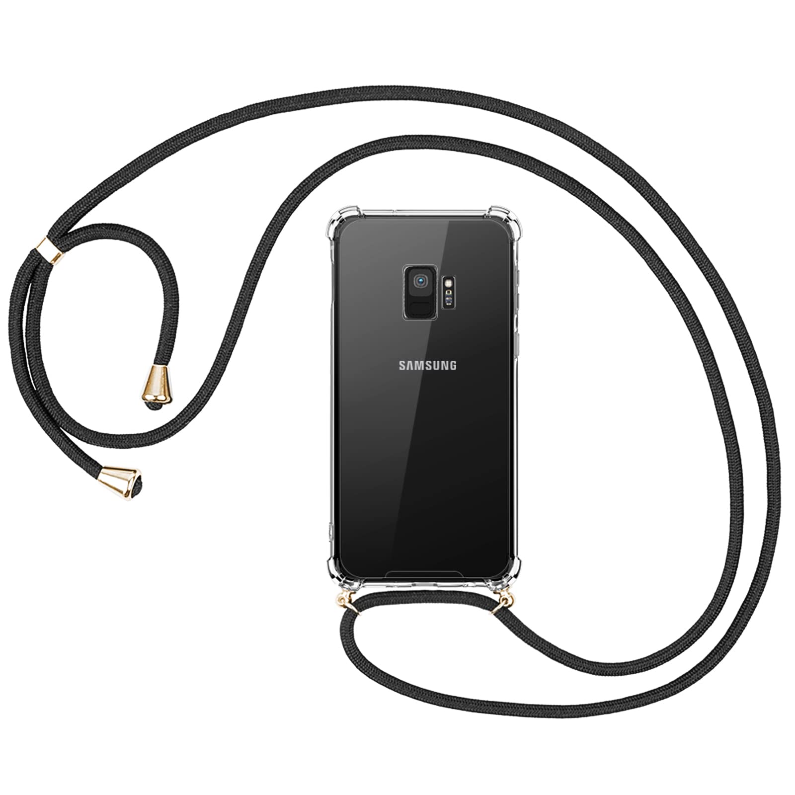opamoo Crossbody Case for Samsung Galaxy S9, Case for Samsung Necklace Galaxy S9 Case Samsung S9 Cord Lanyard Case Adjustable Soft Silicone TPU Bumper Cover with Cord Strap for Samsung Galaxy S9