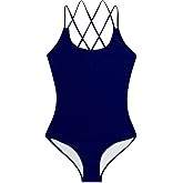 Kanu Surf Girls Reese UPF 50 Beach Sport Criss-Cross One Piece Swimsuit