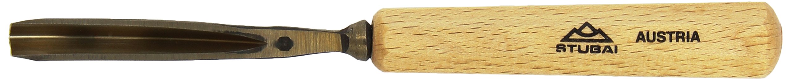 Stubai 524010 Wood Carving Chisel Type 40 with Wooden Handle, Gold/Beige, 10 mm