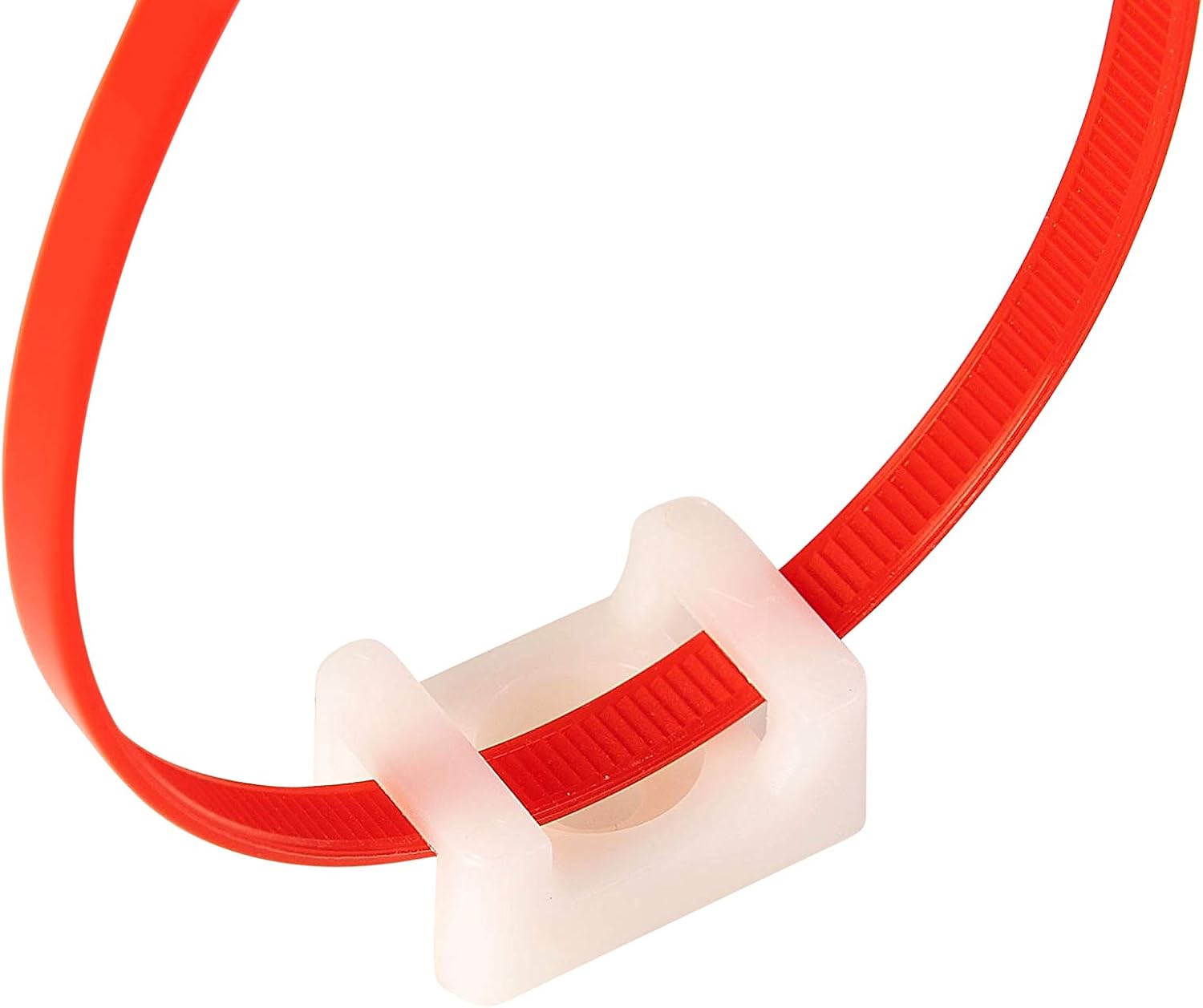 GTSE 100 Pack of White/Natural Screw Mount Cable Tie Bases, Cable Ties up to 5mm Wide, 4mm (M4) Screw Hole - Image 5