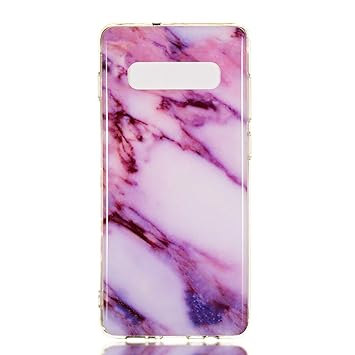 Lomogo Samsung Galaxy S10+ (S10 Plus) / G975 Case Soft Silicon Case Shockproof Anti-Scratch Marble Case Cover for Samsung Galaxy S10+ (S10Plus) - LOYHU190136 L4