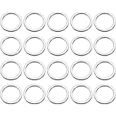 uxcell Brass Hollow Circle Bezel Round Linking Rings, Jewelry Connectors for Earrings Necklaces Jewelry Making