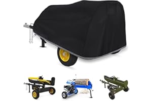 LE MAPLE BLEU Log Splitter Cover Waterproof 900D Oxford Cloth 94" x 49" x 42" Suitable for 15-45 ton Gas or Electric Log splitters Weather-Resistant Wood Splitter Cover ( 15-45 Ton) (Black)