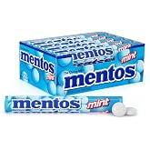 Mentos Chewy Mint Candy Roll, Mint, 14 Pieces Per Roll, 15 Count Pack | Individually Wrapped Candy for Kids &amp; Adults, Bulk Candy, Great for Parties, Birthdays, Holidays