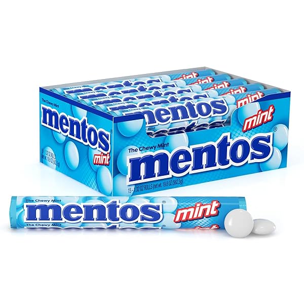 MENTOS CHEWY MINT CANDY ROLL, MINT CANDIES, 14...
