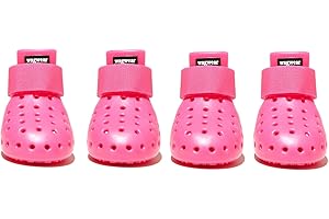 Wagwear WagWellies Mojave Dog Boots - Paw Protection from Hot Pavement, Sharp Objects, Dirt, Toxins | Well-Ventilated, Easy-Clean - Hot Pink L