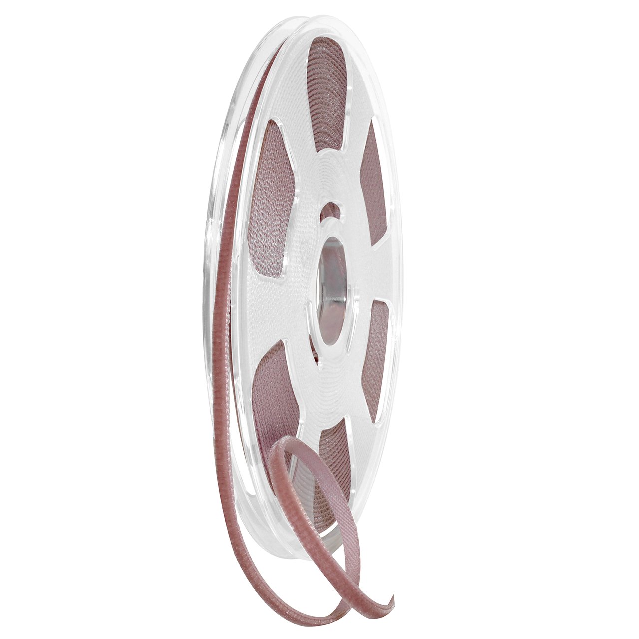 Morex Ribbon Nylvalour Velvet Ribbon, Nylon, 3/16 inch by 11 Yards, Rosy Mauve, Item 01205/10-263, 3/16" x 11 Yd