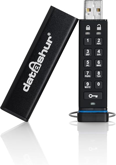 iStorage datAshur 8GB Secure USB Flash Drive PIN Protected AES 256-bit Hardware