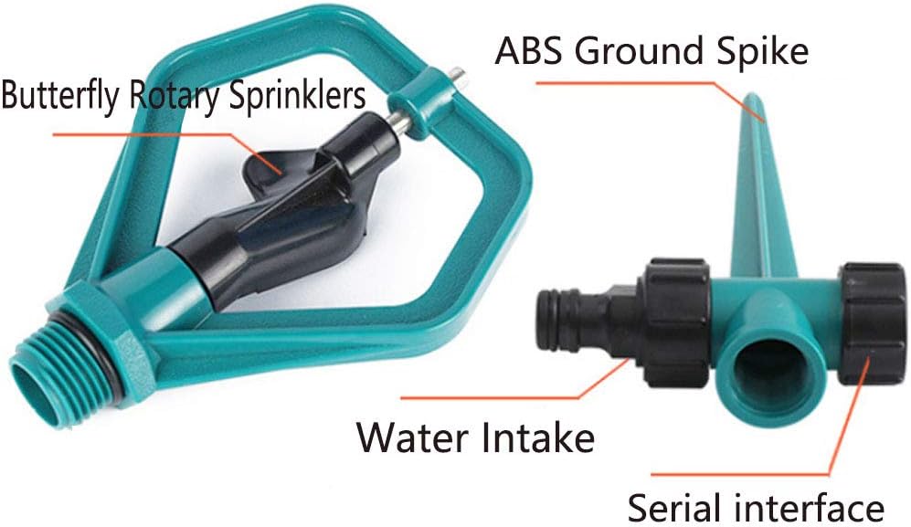 YOCAGO Lawn Garden Sprinklers, 360 Degree Automatically Rotating Sprinkler for Garden Yard Water Sprayer Irrigation System - 4 PCS : Garden & Outdoor