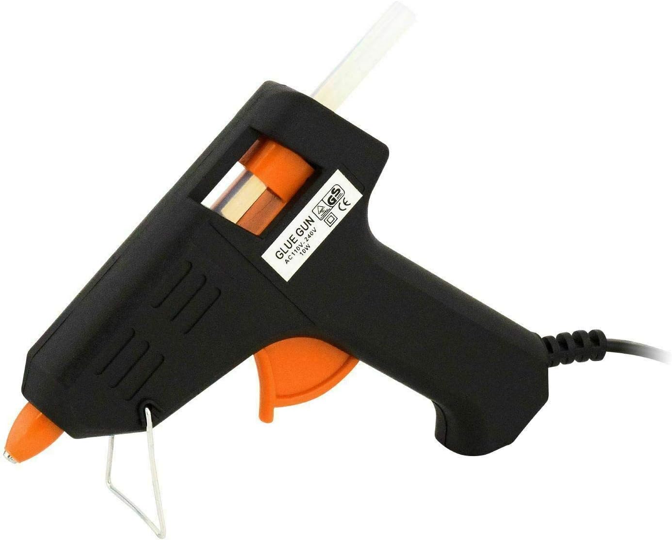 Glue Gun Mini Hot Melt Trigger Electric Adhesive DIY Crafts 10 Free Glue Sticks 10Watt, Black - Image 3