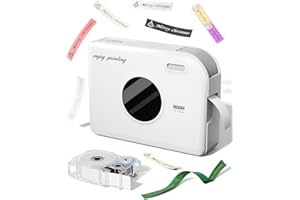 Phomemo Label Maker Waterproof Labels A30, Mini Bluetooth Portable Ribbon Label Printer, Label Machine Rechargeable for Christmas Decorations Home Office Small Business School, Work with Phones & PC