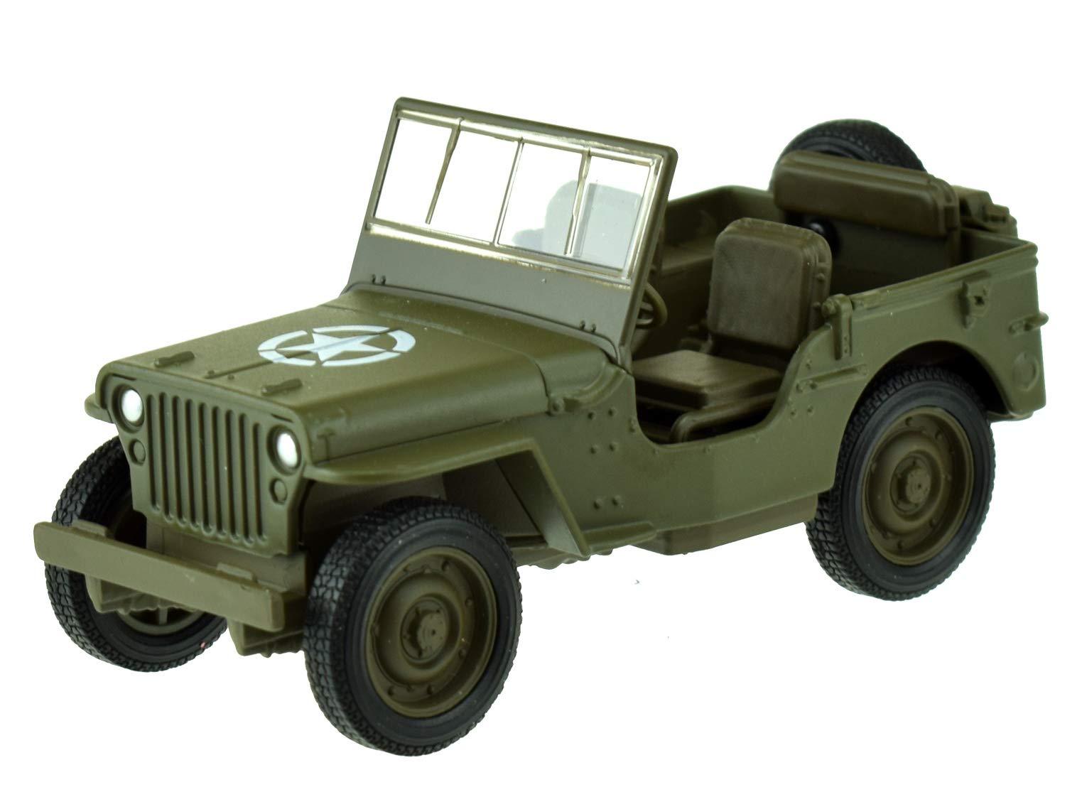 Peterkin davevision Jeep 1941 MB 4×4 US Army Truck 1:34 Scale Diecast Metal Model Car Welly