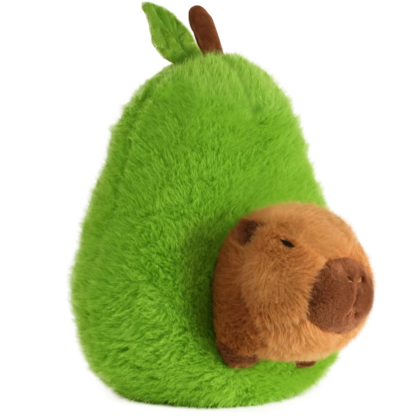 Photo 1 of CHDBLOCK Avocado Capybara Plush Toy - 13.77 Inch Soft Capybara Stuffed Animal, Cute Avocado Food Plushie Pillow Doll for Kids and Adults