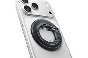 andobil [2025 3rd Gen Magnetic Phone Grip for MagSafe [Sability Max] Stronger Two-Sided Magnet Cell Phone Ring Holder Compatible with MagSafe Accessories, iPhone 17 Pro Max Air 16 15 14 13 12, Black