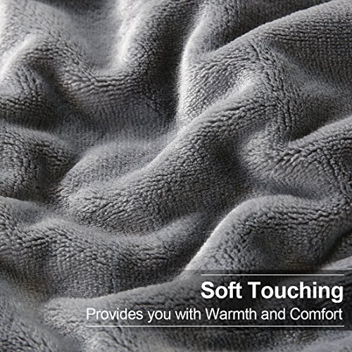 EASELAND Soft Queen Size Blanket All Season Warm Fuzzy Microplush Lightweight Thermal Fleece